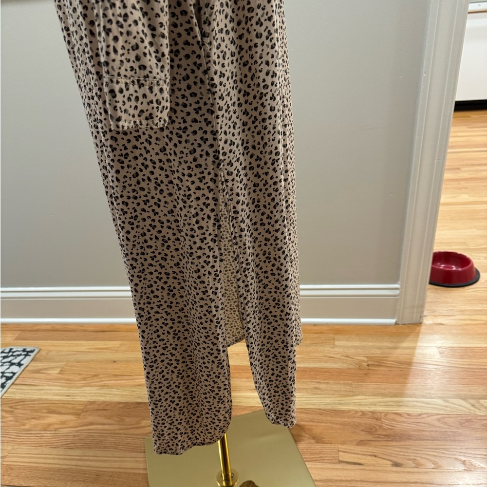 Aura Leopard Button Front Maxi Shirt Dress - Picture 8 of 10